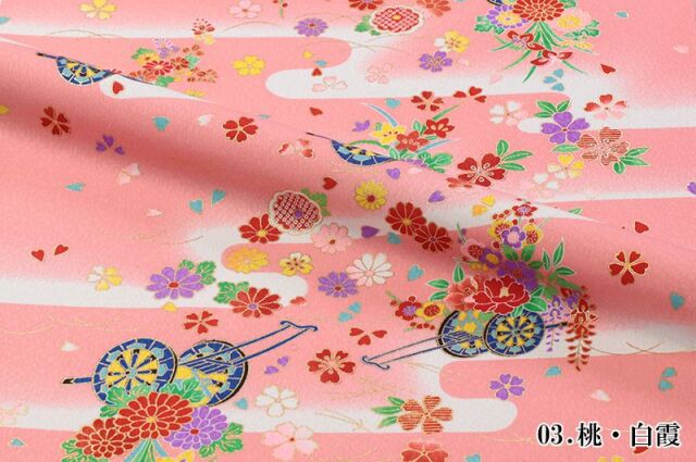 金彩友禅販売 花車柄の和柄生地通販なら都香庵