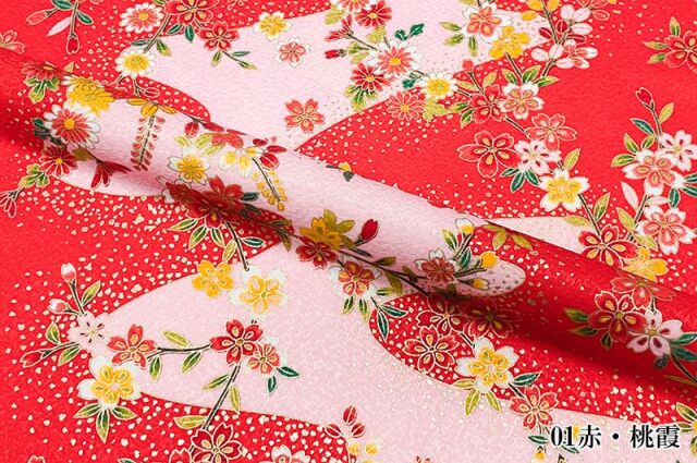 金彩友禅販売 花に流水柄の和柄生地通販なら都香庵