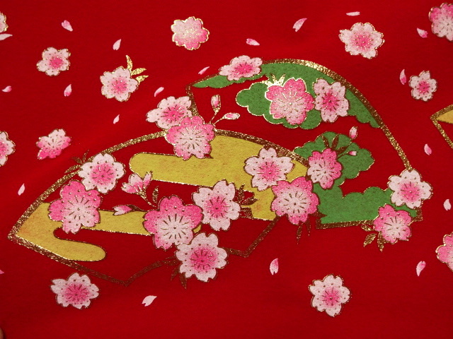 【ラスト１個！】毛氈（もうせん） 扇面桜