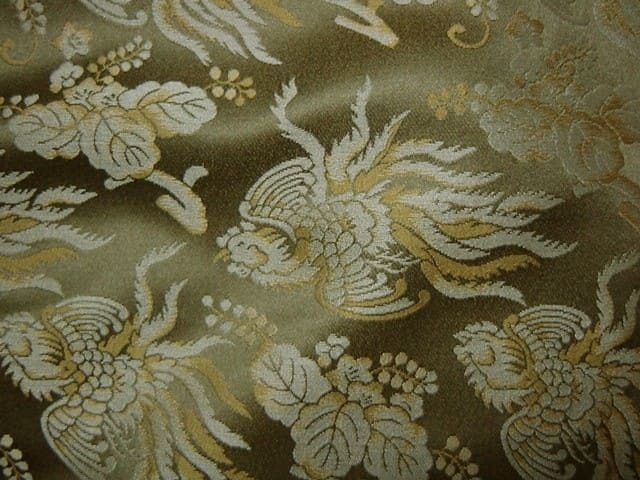 和柄 生地 京都 西陣織 正絹 錦裂 桐鳳凰 10cm単位 切り売り