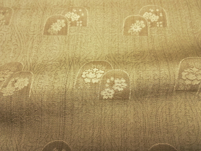 和柄 生地 京都 西陣織 正絹 錦裂 遠山華文 10cm単位 切り売り