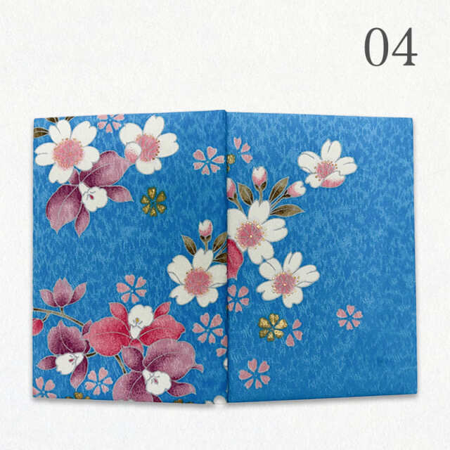 御朱印帳 金彩友禅 牡丹に蘭 (空色)/04