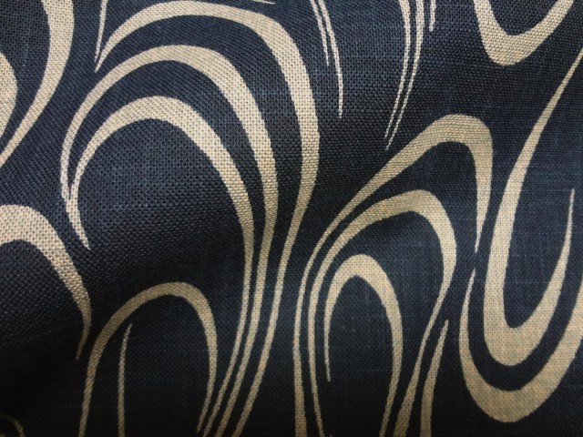 和柄 生地 モーリークロス 綿 渦潮 1m単位 切り売り