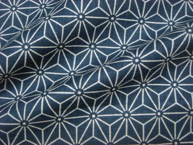 和柄 生地 モーリークロス 綿 麻の葉 1m単位 切り売り