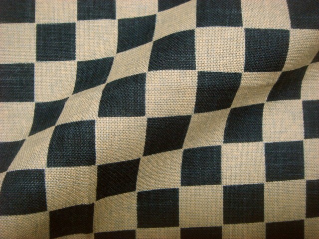 和柄 生地 モーリークロス 綿 市松格子 1m単位 切り売り