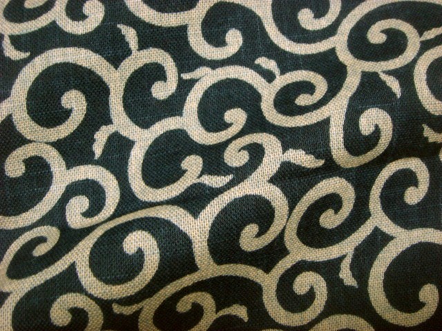 和柄 生地 モーリークロス 綿 唐草 1m単位 切り売り