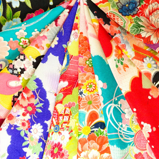 和柄 生地 一越ちりめん 柄物 はぎれ 10枚セット (其の一)