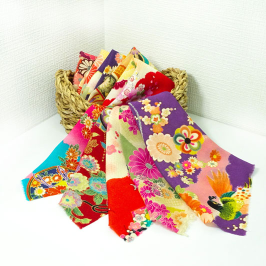 和柄 生地 一越ちりめん 柄物 はぎれ 10枚セット (其の二)