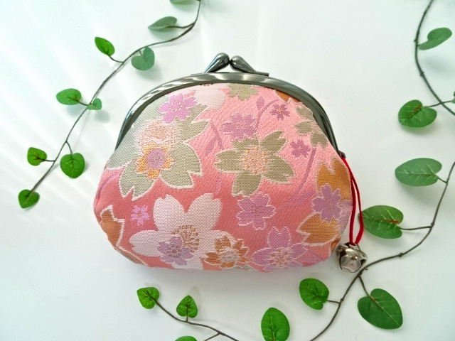 金襴 がま口 和モダン桜