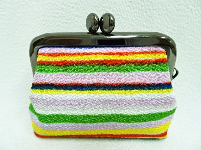 ちりめん碁石 がまぐち 縞