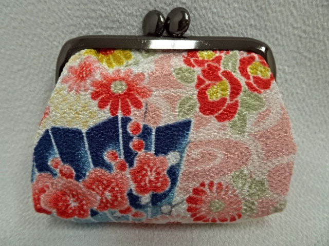 ちりめん碁石 がまぐち 流水扇