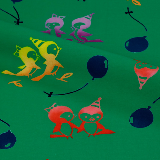 和柄 生地 注染浴衣生地 綿 スズメ 10cm単位 切り売り