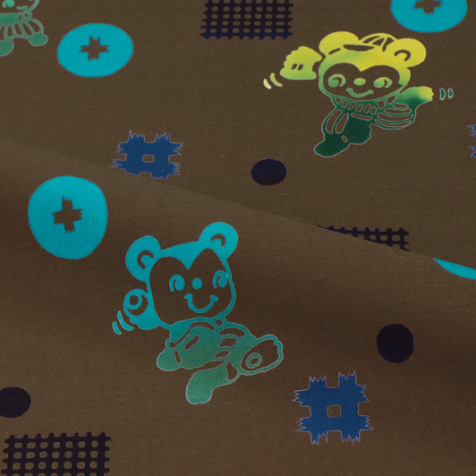 和柄 生地 注染浴衣生地 綿 リス 10cm単位 切り売り