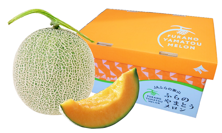 WEB限定！ＪＡふらの東山支所　やまとうメロン　２玉入（１玉／約２ｋｇ）　【秀品】　【０４３】