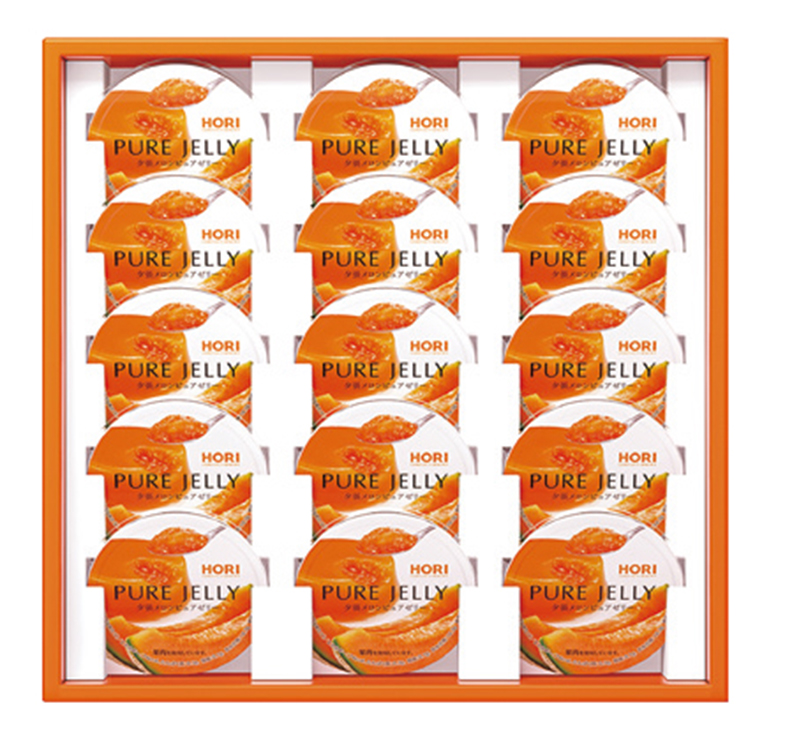 ホリ　夕張メロンピュアゼリー　１５個　８０ｇ×１５個　ＨＹＰＪ１５　【２３２】