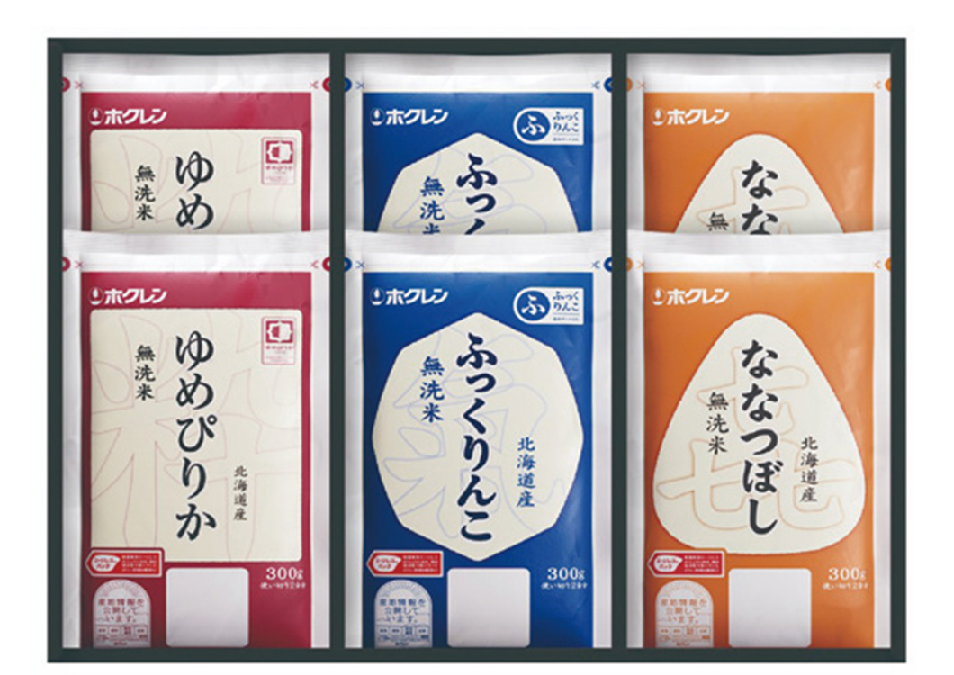 ホクレン　北海道米プレミアムギフト　３００ｇ×６　【４１５】