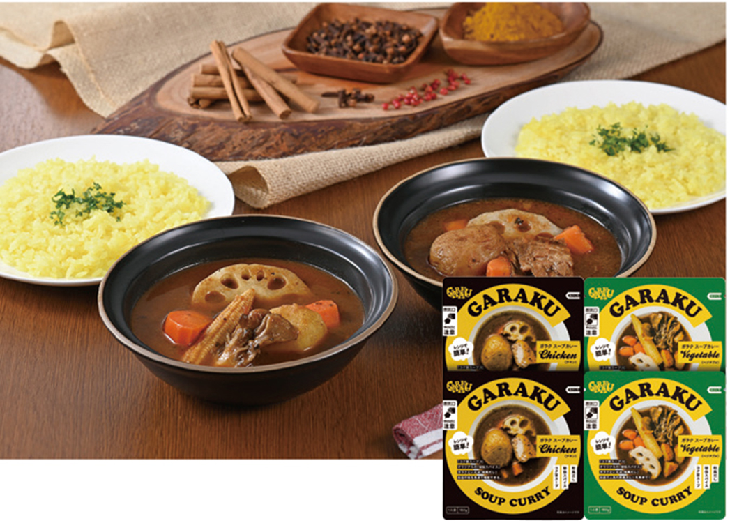 ＧＡＲＡＫＵ　ＧＡＲＡＫＵ　レトルトスープカレー詰合せ４個入　【４１７】