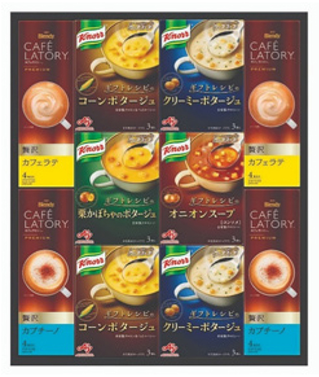 ＡＪＩＮＯＭＯＴＯＧＩＦＴ　〈ギフトレシピ〉「クノール」スープ＆コーヒーギフト　ＫＧＣ－３０Ｙ　【４６５】