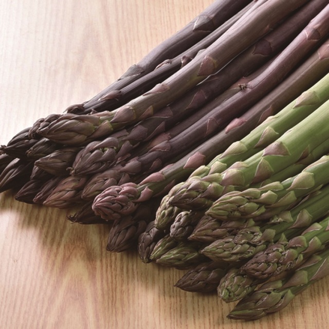 ＜北海道産＞グリーンアスパラガス・パープルアスパラガス　約６００ｇ　【００８】