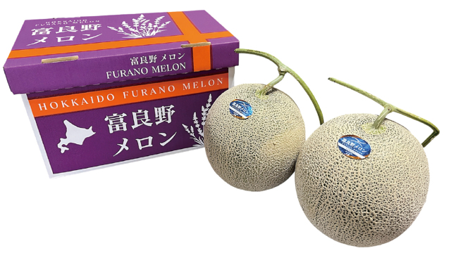 ＪＡふらの　ふらのメロン優品（１玉／約１．６ｋｇ）２玉入　【０４２】