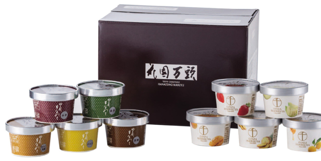 銀座千疋屋ｘ花園万頭　銀座千疋屋×花園万頭　夏の特選アイス詰合せ　ＨＭ－０８７　【１９７】