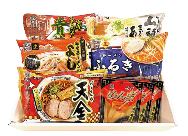 藤原製麺　旭川繁盛店ラーメンギフト１０食めんま付　ＡＨＦ－１０Ｍ　【３９８】