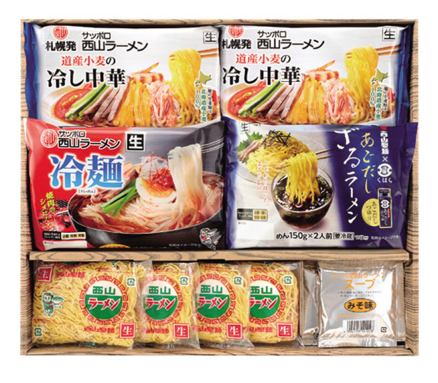 西山製麺　おすすめ夏の麺１２食ギフト　【４０５】