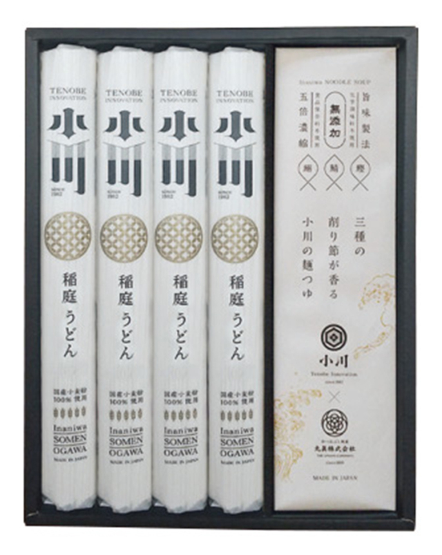 稲庭うどん小川　北海道産小麦粉１００％使用稲庭うどん・お出汁が香る麺つゆギフト　ＯＦＴ－３０　【４８１】