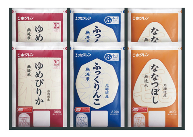 ホクレン　北海道米プレミアムギフト　３００ｇ×６　【４９２】