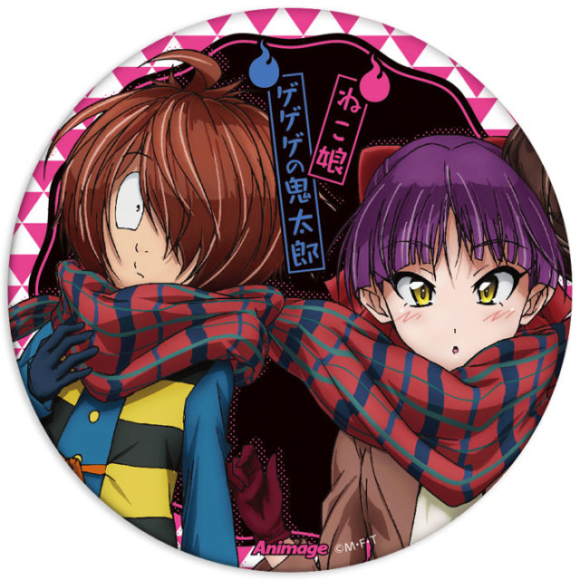 ネコ娘 特大缶バッジ 非売品 抽プレ ゲゲゲの鬼太郎 ゲゲゲの鬼太郎】ゲゲゲ忌2022 ウォールアート缶バッジ/5期ネコ