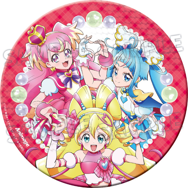 【アニメージュ10月号 応募者全員サービス『映画キミとアイドルプリキュア♪ お待たせ！キミに届けるキラッキライブ！』3WAYビッグホログラム缶バッジ（送料・消費税・事務手数料込み）