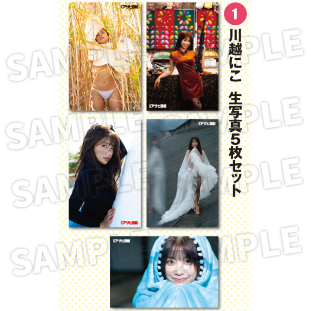 【週刊アサヒ芸能７月 応募者全員サービス】１川越にこ　生写真5枚セット（送料・消費税・事務手数料込み）