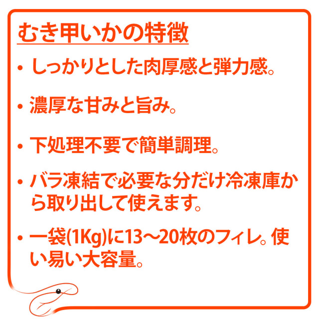 甲イカ(中サイズ)特徴