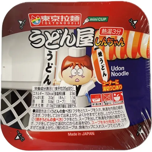 東京拉麺株式会社】ミニカップ麺うどん屋しんちゃん～鰹と昆布の