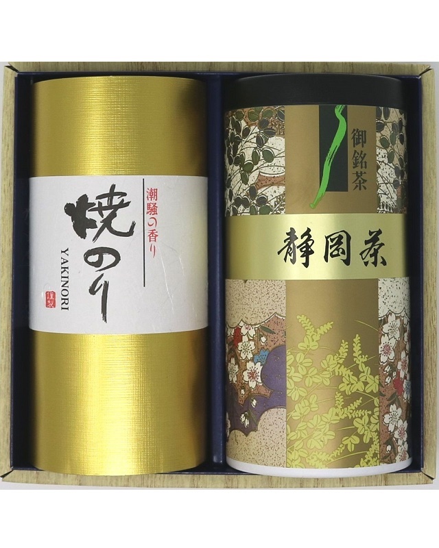 薫り特選　焼のり＆緑茶セット×30セット お茶と海苔ギフト 30SY 静岡茶と最高級焼のり