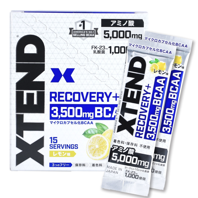 （株）東京堂インターナショナル 【XTEND RECOVERY+ BCAA 8.3g×15包】 レモン味 エクステンド アダプトゲン製薬