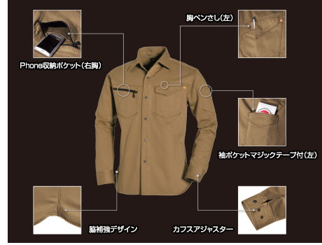 バートル（BURTLE）　5205長袖シャツ