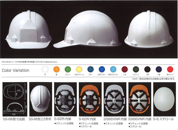 Shinwa（進和化学） SS－66型ヘルメット（ハッポウ入り）