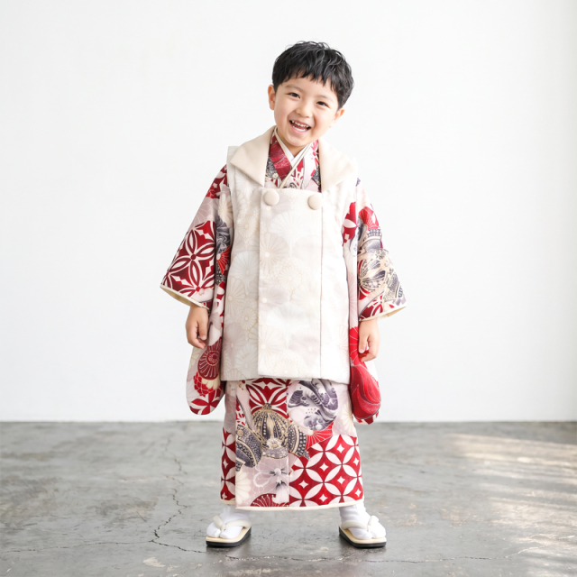 七五三被布3歳男の子モデル画像