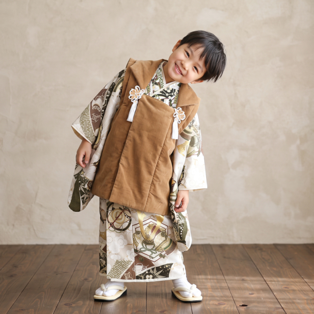 七五三被布3歳男の子モデル画像