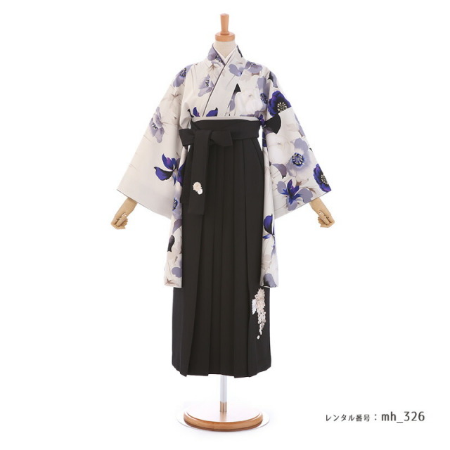 袴 レンタル 卒業式 フルセット 女 レトロモダン 小学校卒業 セット 白