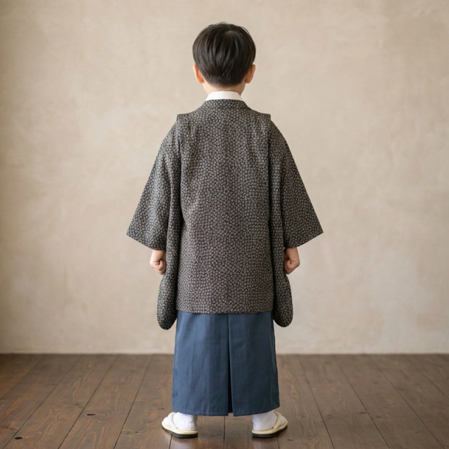 5歳男の子羽織袴着物モデル画像
