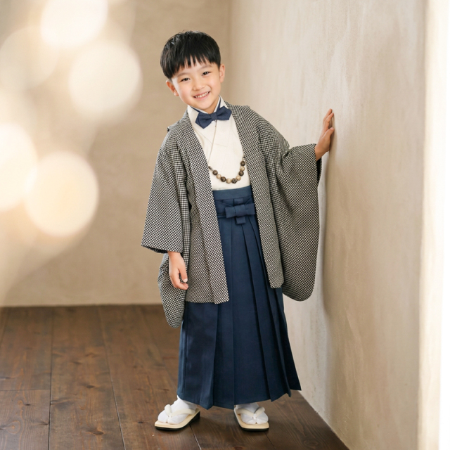 5歳男の子袴レンタル着物モデル画像
