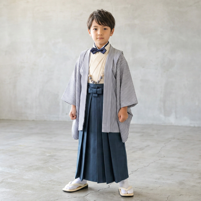 5歳男の子袴レンタル着物モデル画像