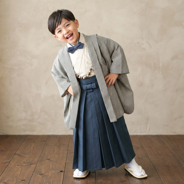 5歳男の子袴レンタル着物モデル画像