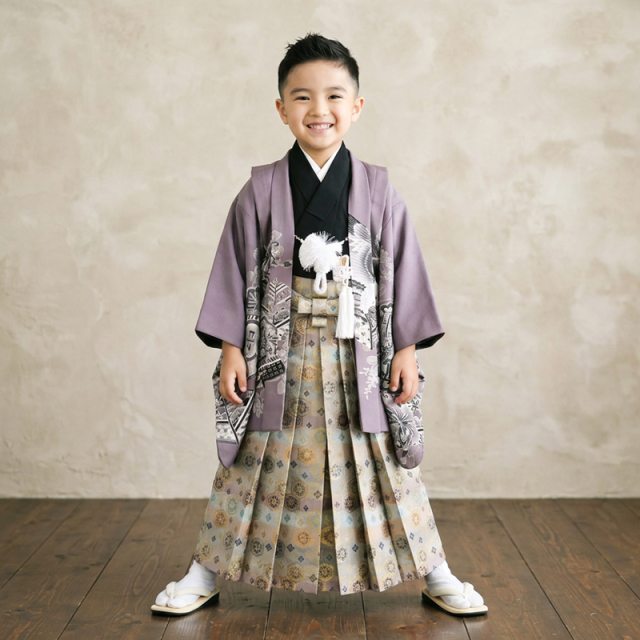 5歳男の子着物モデル画像