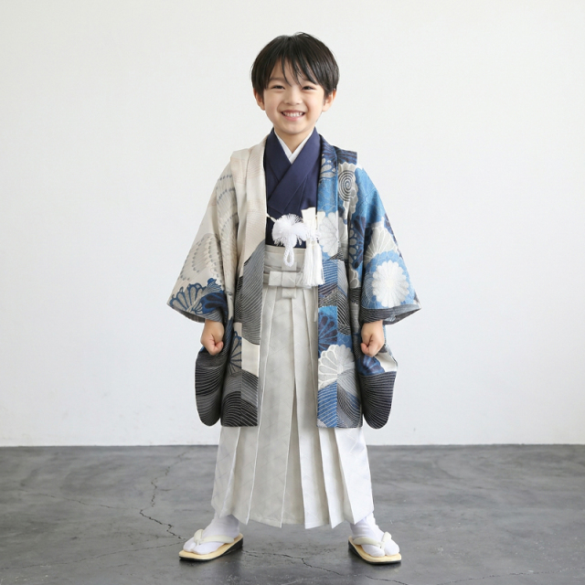 msb5_0322】七五三5歳男の子着物レンタル JAPAN STYLE ブランド 紺