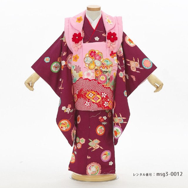 3歳女の子被布着物画像