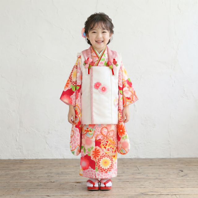 七五三レンタル着物3歳女の子モデル画像