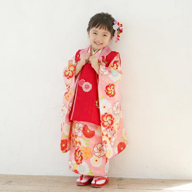 七五三レンタル着物3歳女の子モデル画像